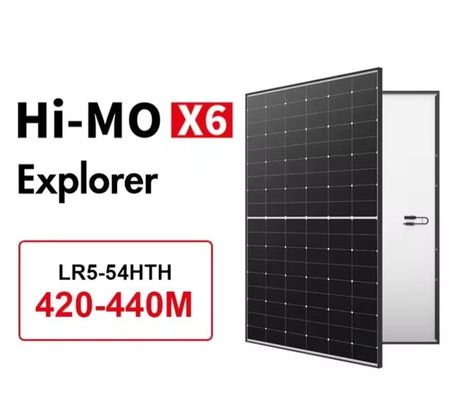 108 Módulos fotovoltaicos monocristalinos de meio célula em quadro negro 420W 425W 430W 435W 440W