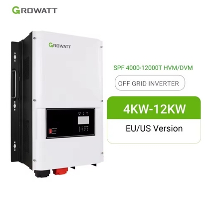 Tipo de saída única Growatt SPF 10KW 12KW Inverter HVM para bateria de lítio e chumbo