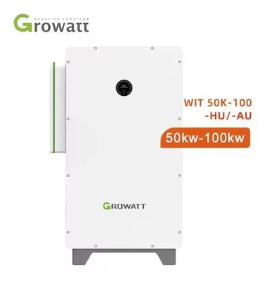 Inversor híbrido Growatt de três fases WIT 50-100K-AU 50kw 63kw 75kw 100kw Inversor de armazenamento