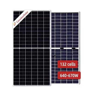 BiHiKu7 CS7N Mono PERC 640W-670W painel fotovoltaico 210mm módulo solar de corte parcial com materiais