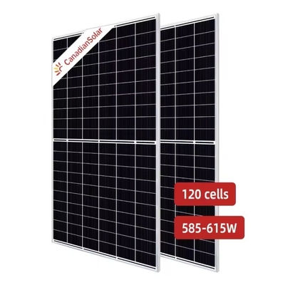 Canadian HiKu7 CS7L-MS Monocristalino Meia Célula Mono Painel Solar 585W-615W 31,0kgs