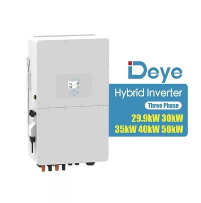 Voltagem de saída 380V/400V 50KW Inverter híbrido Deye de três fases 3/4 MPPT para energia solar