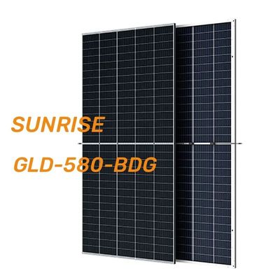 Painel Solar Bifacial de Silício Monocristalino 132 Células Caixa de Junção IP68 560W-580W