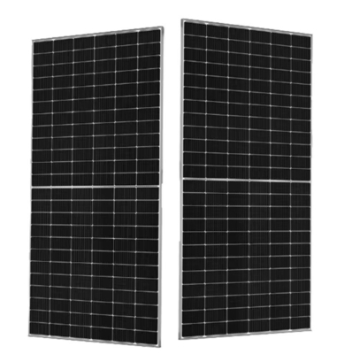Painel solar monocristalino bifacial tipo N de 650W com célula semi-cortada de vidro duplo de 210 mm
