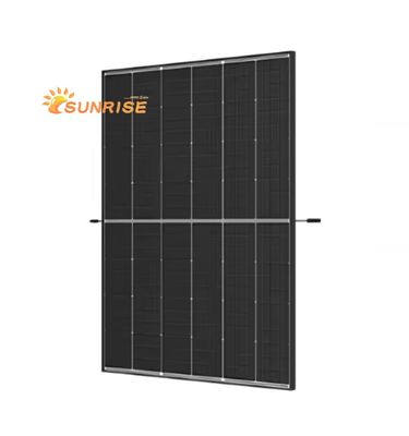 Painel de módulo de silício monocristalino de vidro duplo bifacial preto 415W-440W para uso doméstico