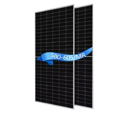 Monocristalino Silício 580W 585W 590W 595W 600W 605W JA Painéis solares do tipo N JAM72D40 LB Mono Half Cut Cell Bifacial PV Module com vidro duplo