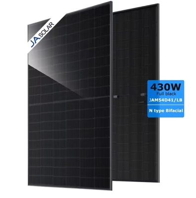 JA Painel Solar JAM54D41 430W-455W PV Half Cell Full Black Module para Sistema de Energia Solar