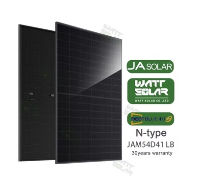 JA Solar 430W-455W Full Black Tipo N Bifacial Módulo Mono de Vidro Duplo JAM54D41LB