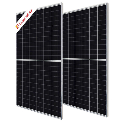 Sistema de energia solar luminoso canadense Bifacial N Tipo Mono Perc painel solar para uso doméstico