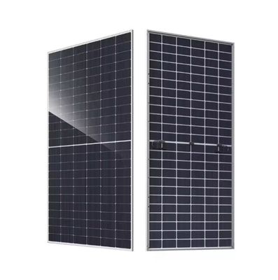 Painel fotovoltaico bifacial de vidro duplo com célula semi-cortada de 182 mm JA Solar JAM72D30 LB
