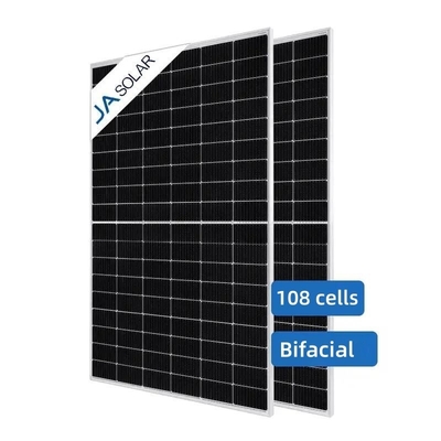 Módulo monocristalino bifacial de vidro duplo de tipo N 108 Células Painéis solares de 430-455 W