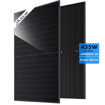 Modulos fotovoltaicos bifaciais de vidro duplo preto completo tipo N JAM54D41 JA Painel solar