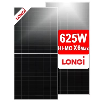 Sistema de Energia Solar Painel Solar Longi Hi-MO X6 Max LR7-72HTDR 600W 605W 610W 615W 620W 625W
