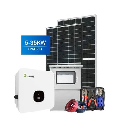 Sistema Solar ON-Grid 10KW 15KW 20KW 25KW 30KW Fornecedor de soluções completas Kit de painéis solares para uso doméstico industrial